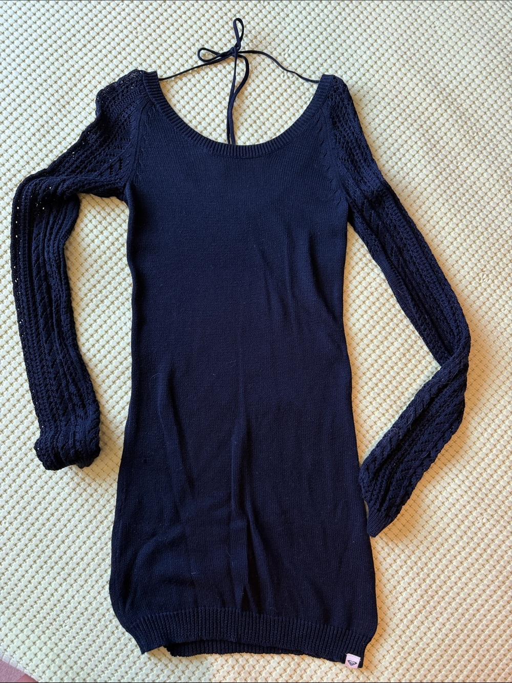 Roxy Black Long Sleeve Knit Dress